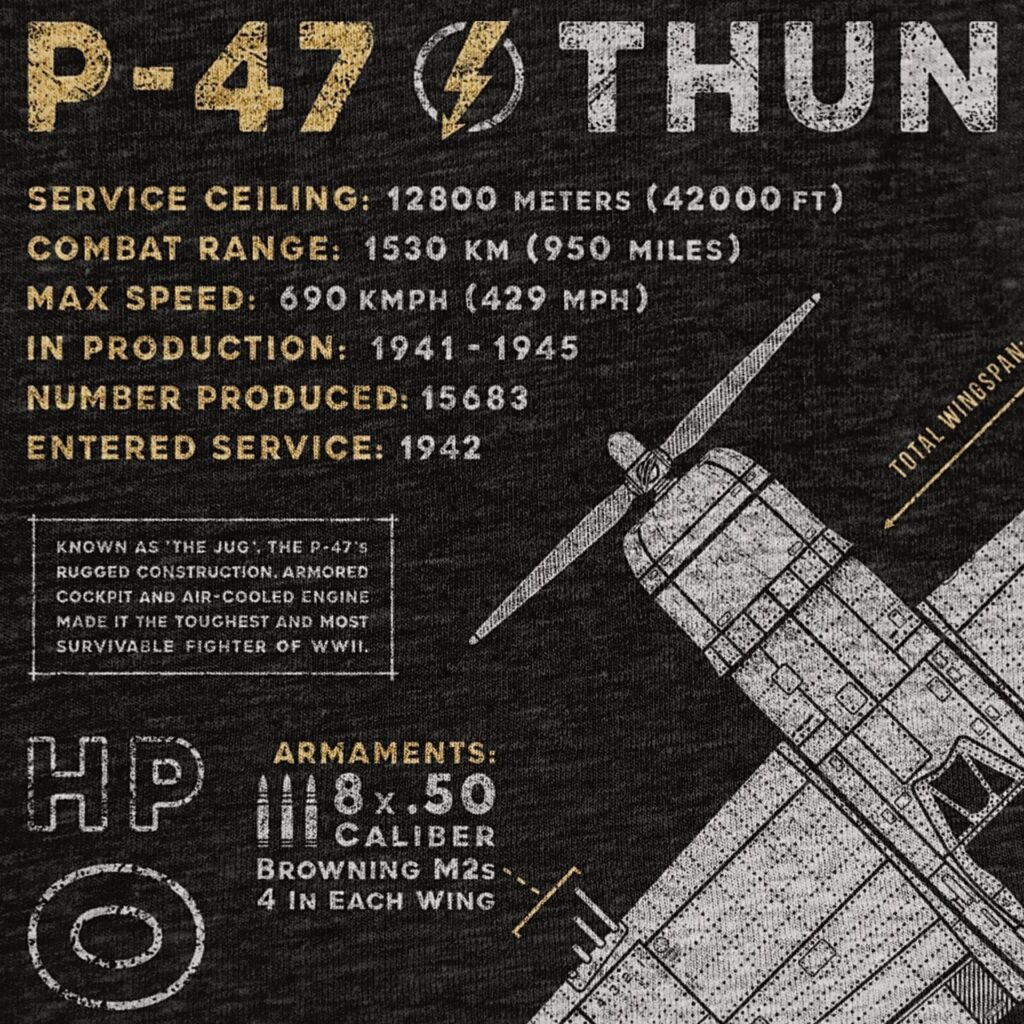 P-47 Blueprint T-Shirt – Palm Springs Air Museum